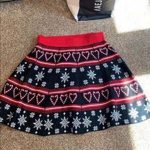 a christmas themed skirt